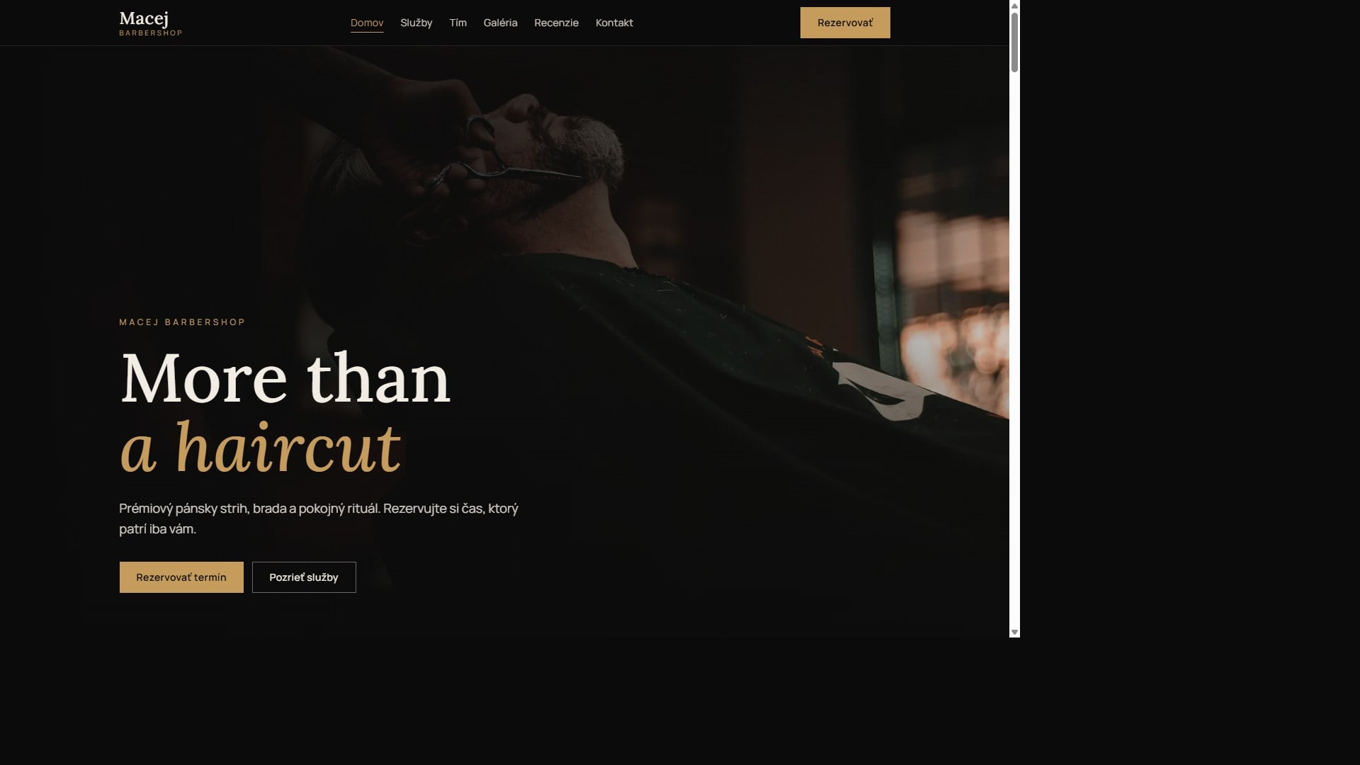 Barbershop homepage